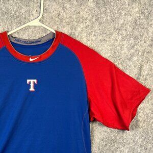 Nike Texas Rangers Pro Combat Fitted Shirt Size XL Short Sleeve Dri-Fit Tee